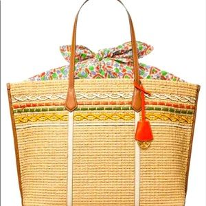 Tory Burch Perry Straw Oversized Tote NWT